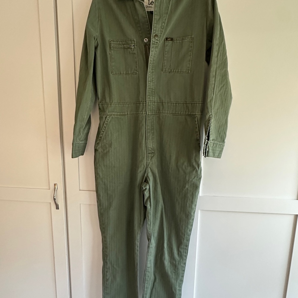 Lee Green Jumpsuit Utilitarian Comfort